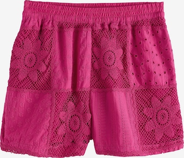 Next Regular Pants in Pink: front