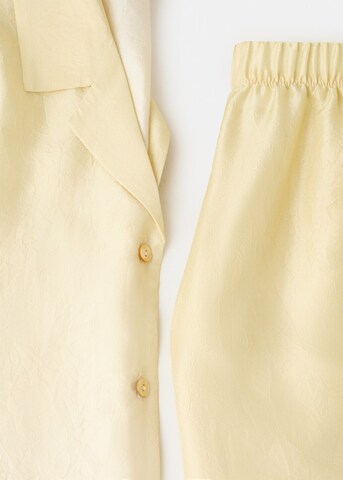 MANGO Pajama Pants 'Habi' in Yellow