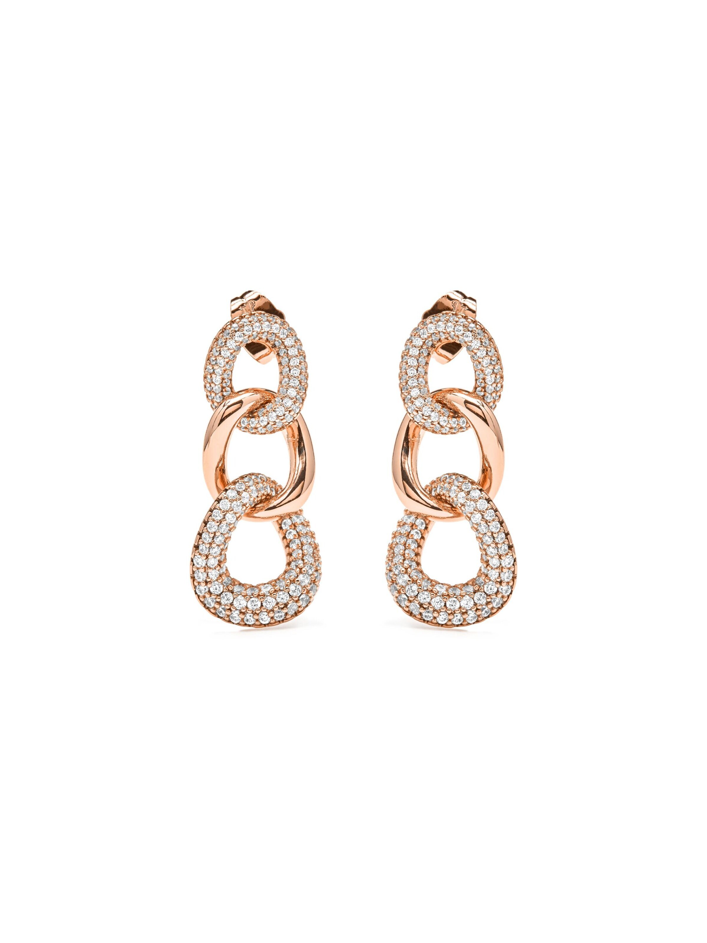 Luxenter Earrings 'Lik' in Gold: front
