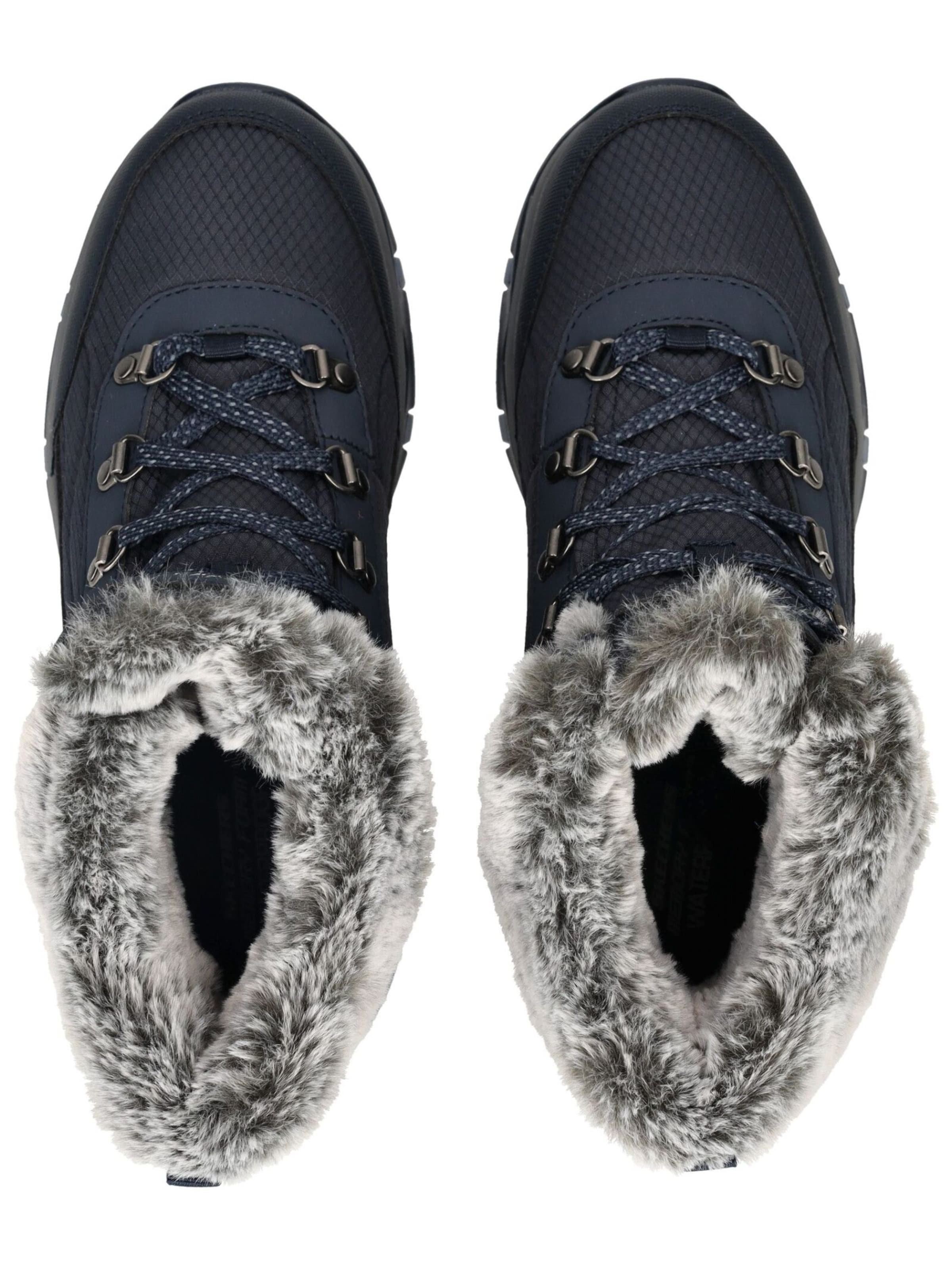 SKECHERS Lace-Up Ankle Boots in Blue