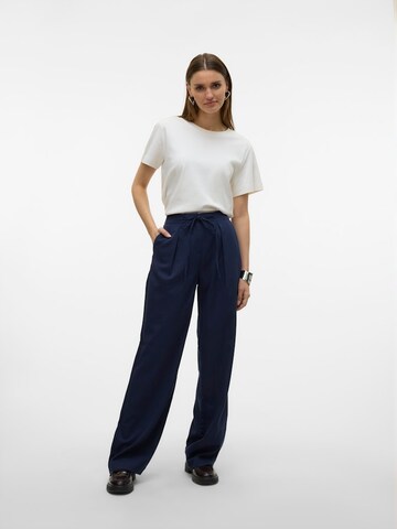 VERO MODA Loosefit Veckad byxa 'VMIsolde' i blå
