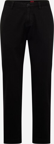 Regular Pantalon chino 'Zeebo' HUGO en noir : devant