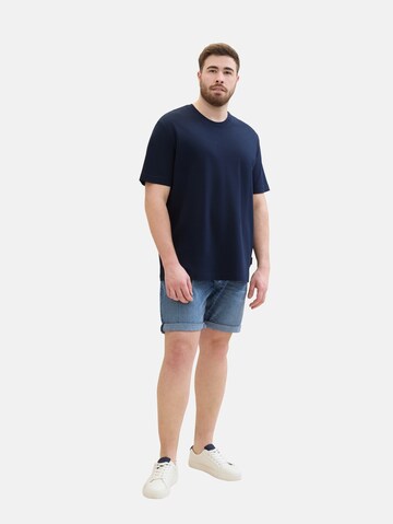 TOM TAILOR Men + Regular Shorts in Blau