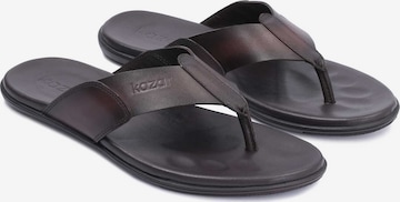 Kazar T-bar sandals in Brown