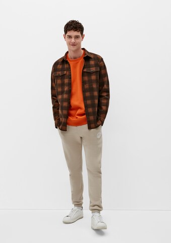 QS Regular fit Button Up Shirt in Brown