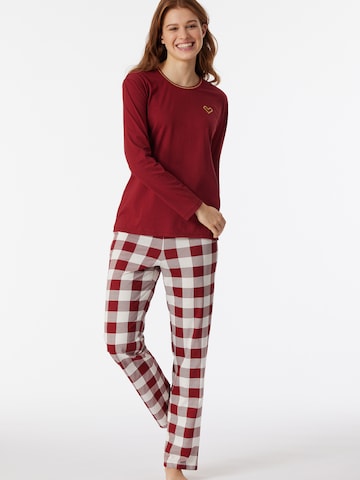 Pyjama ' Family ' SCHIESSER en rouge : devant