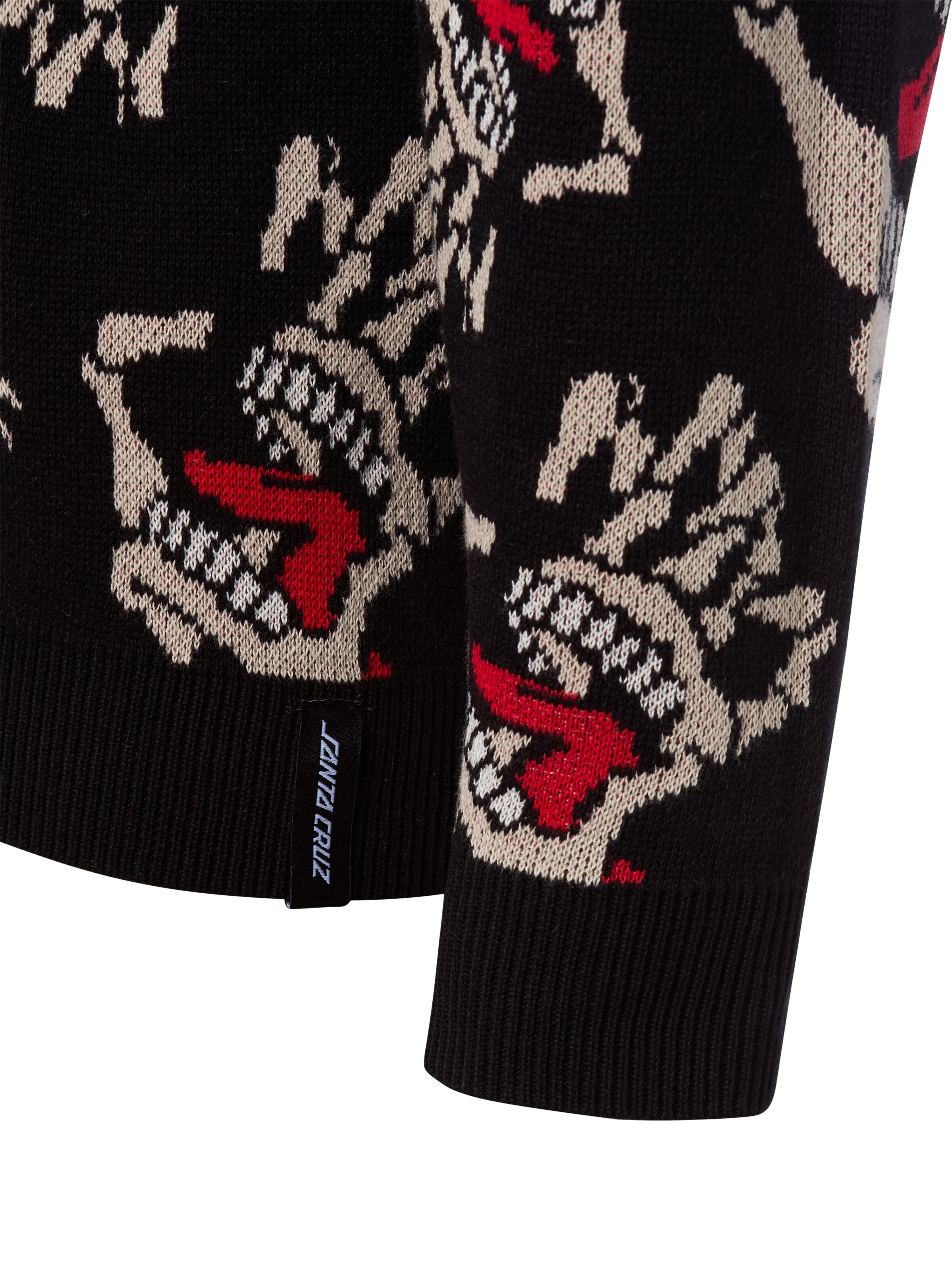 Santa Cruz Pullover ' Bone Hands ' in Schwarz