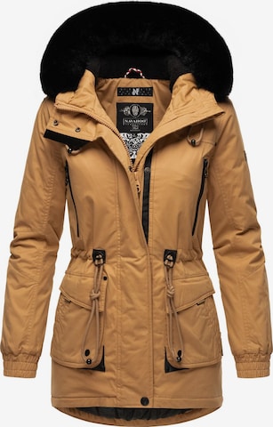 NAVAHOO Winterparka in Bruin: voorkant