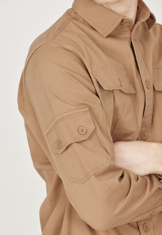 Whistler Regular fit Athletic Button Up Shirt in Brown