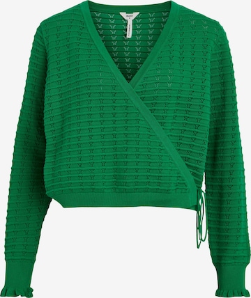OBJECT Knit Cardigan 'Jasmin' in Green: front