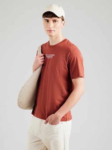 Jack & Jones Premium Póló 'JPRBLUARCHIE' - barna: elől