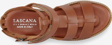 LASCANA Sandalen met riem in Beige