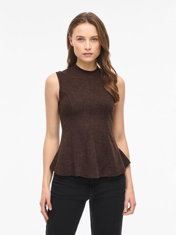 VILA - Top 'VIAnni' en marrón: frente