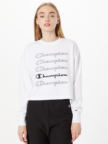 Champion Authentic Athletic Apparel Sweatshirt in White: front