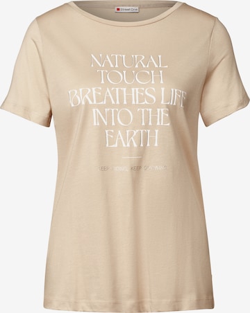 STREET ONE Shirt in Beige: voorkant
