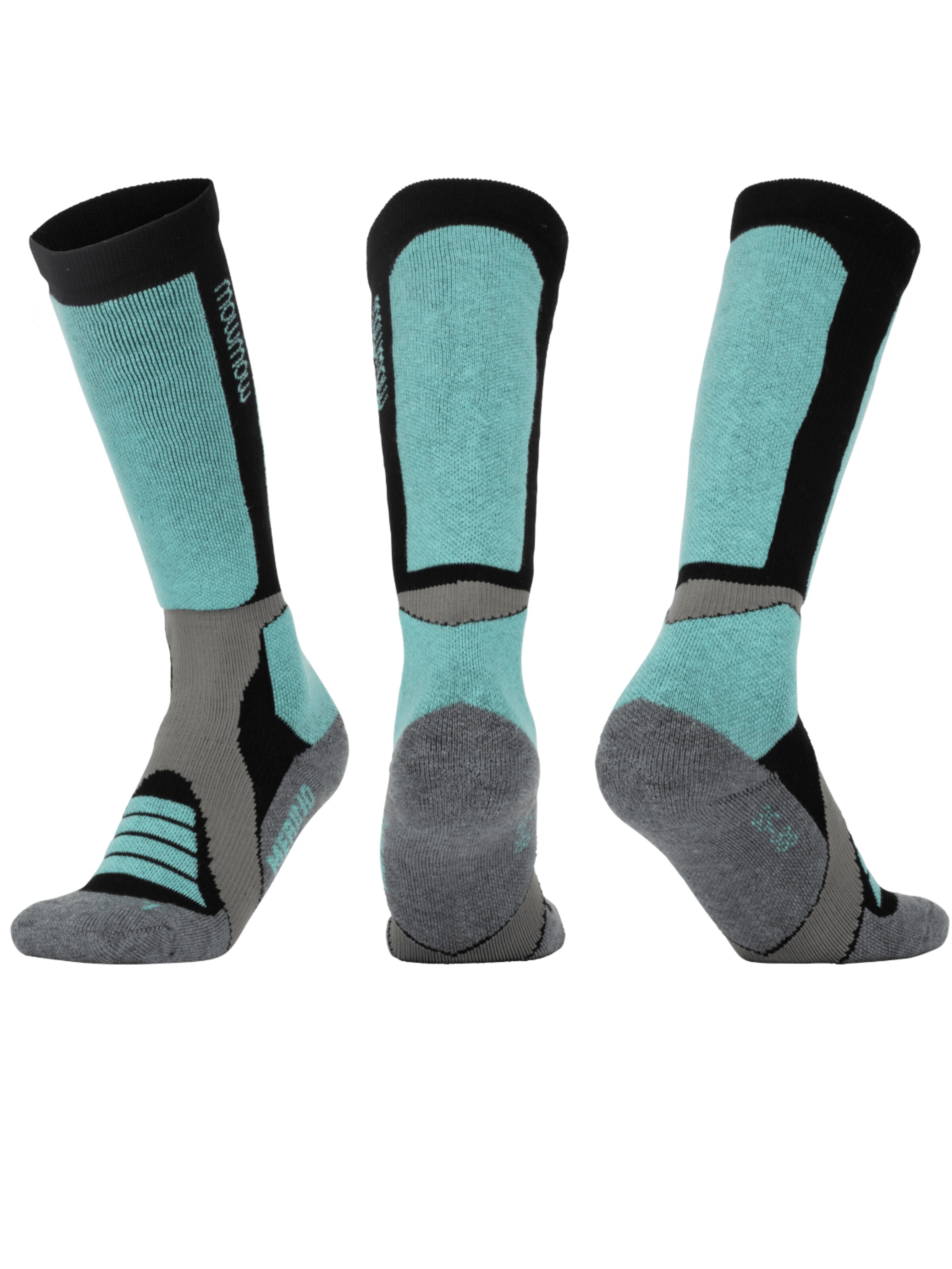Mowmow Sportsokken 'MowMow Ski Socks - Silver Ions - Antibacterial - Men - Women - Size 39-42 - Gray' in Blauw