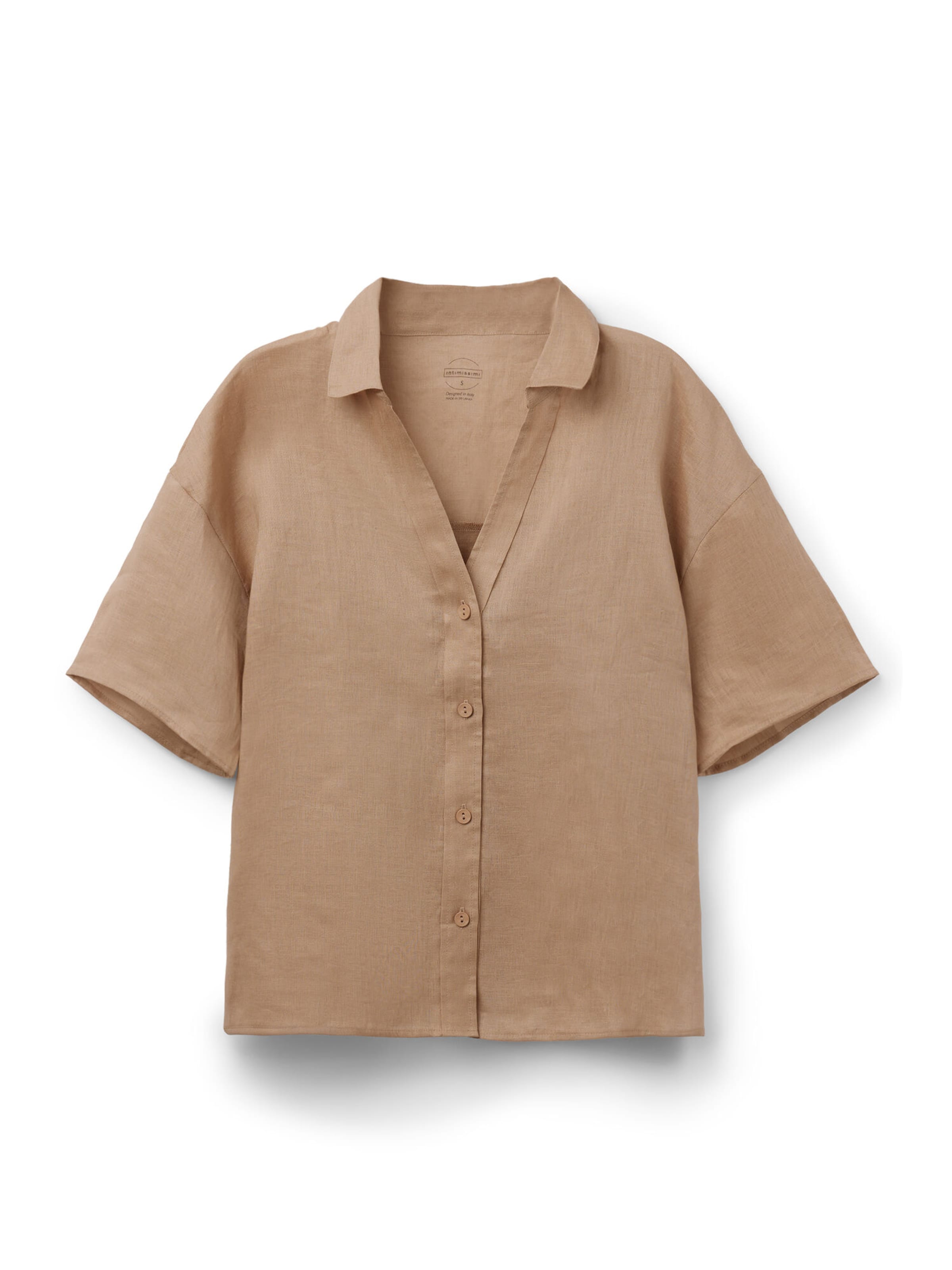 INTIMISSIMI Bluse 'The Pure Linen' in Beige: Vorderseite
