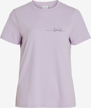 T-shirt 'Pure love' VILA en violet : devant