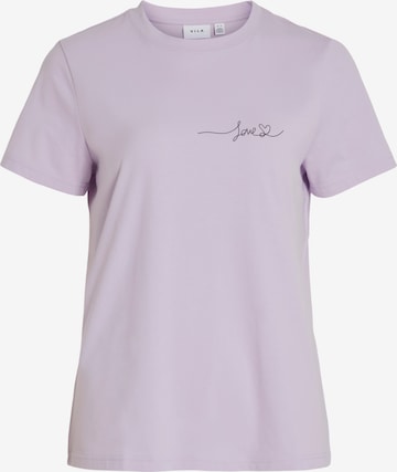 VILA T-shirt 'Pure love' i lila: framsida