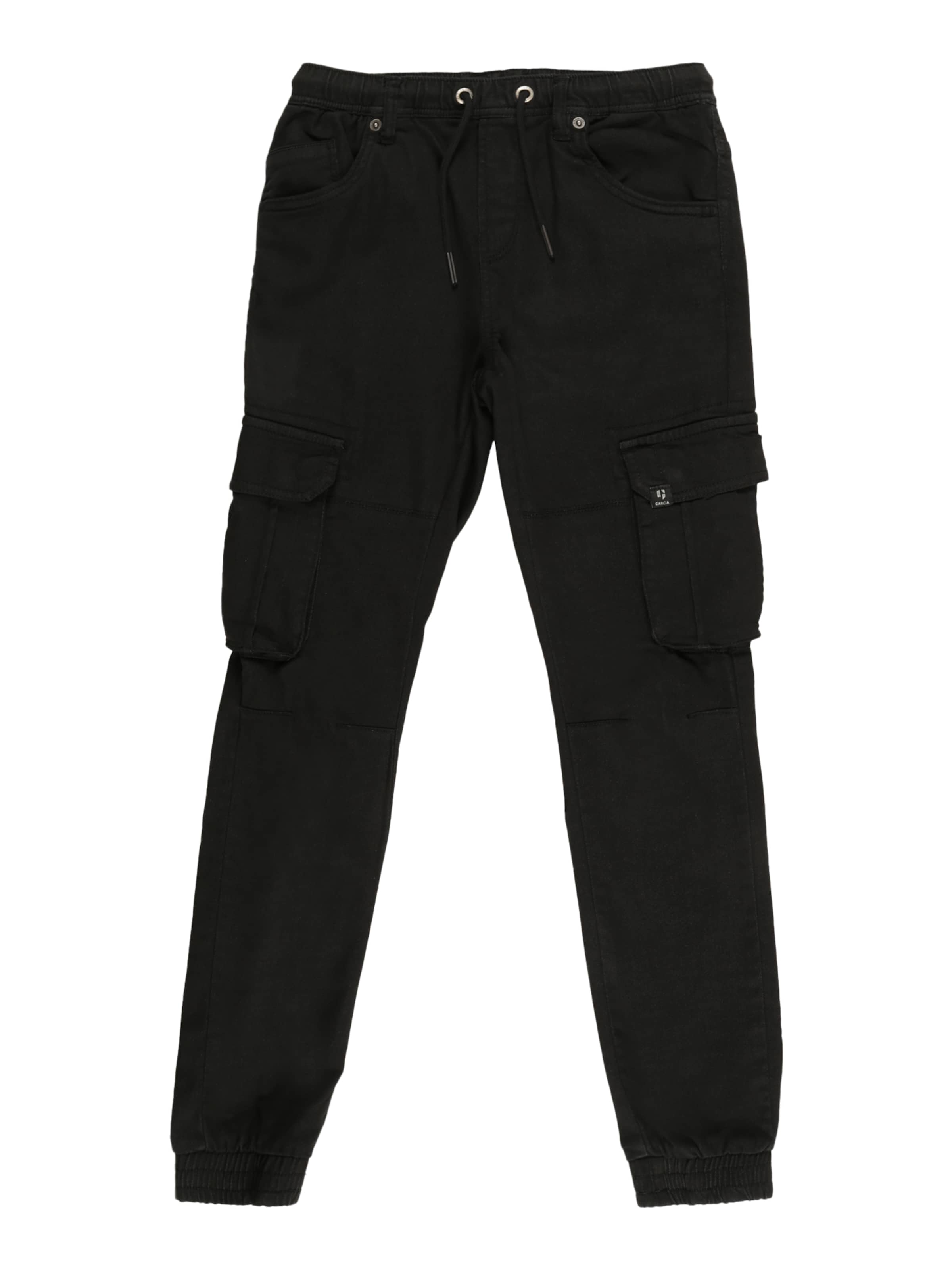 GARCIA - Tapered Pantalón en negro: frente