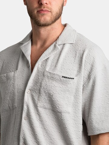 Pegador Comfort fit Button Up Shirt 'Acado Summer' in Grey