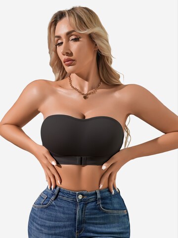 SHARICCA Bralette Bra 'SHARICCA Front-Closure Wireless Strapless Bra' in Black