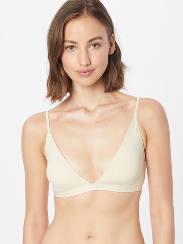 Calvin Klein Underwear Triangle Bra in Beige: front