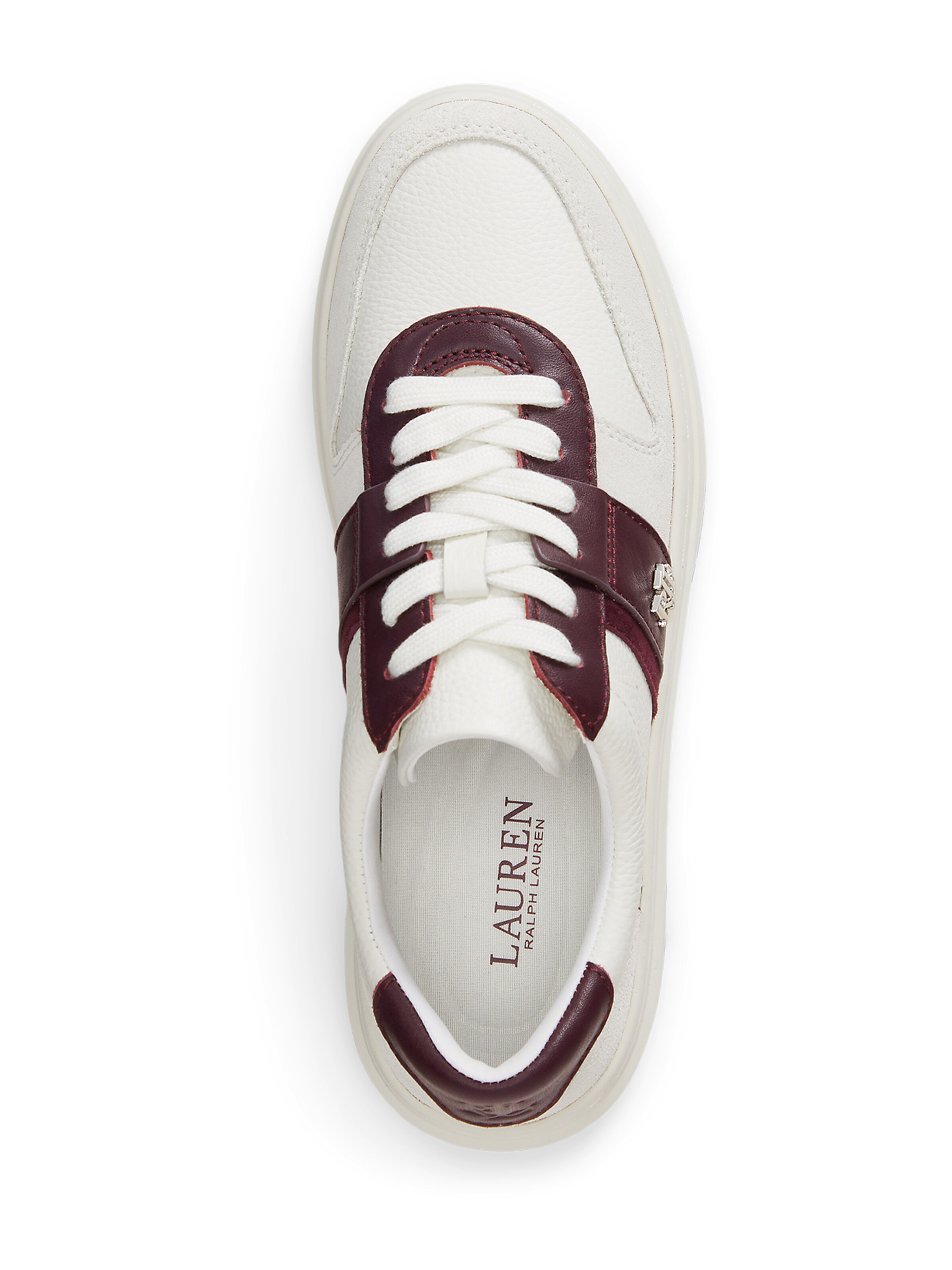 Lauren Ralph Lauren Σνίκερ χαμηλό 'HARLIE' σε λευκό