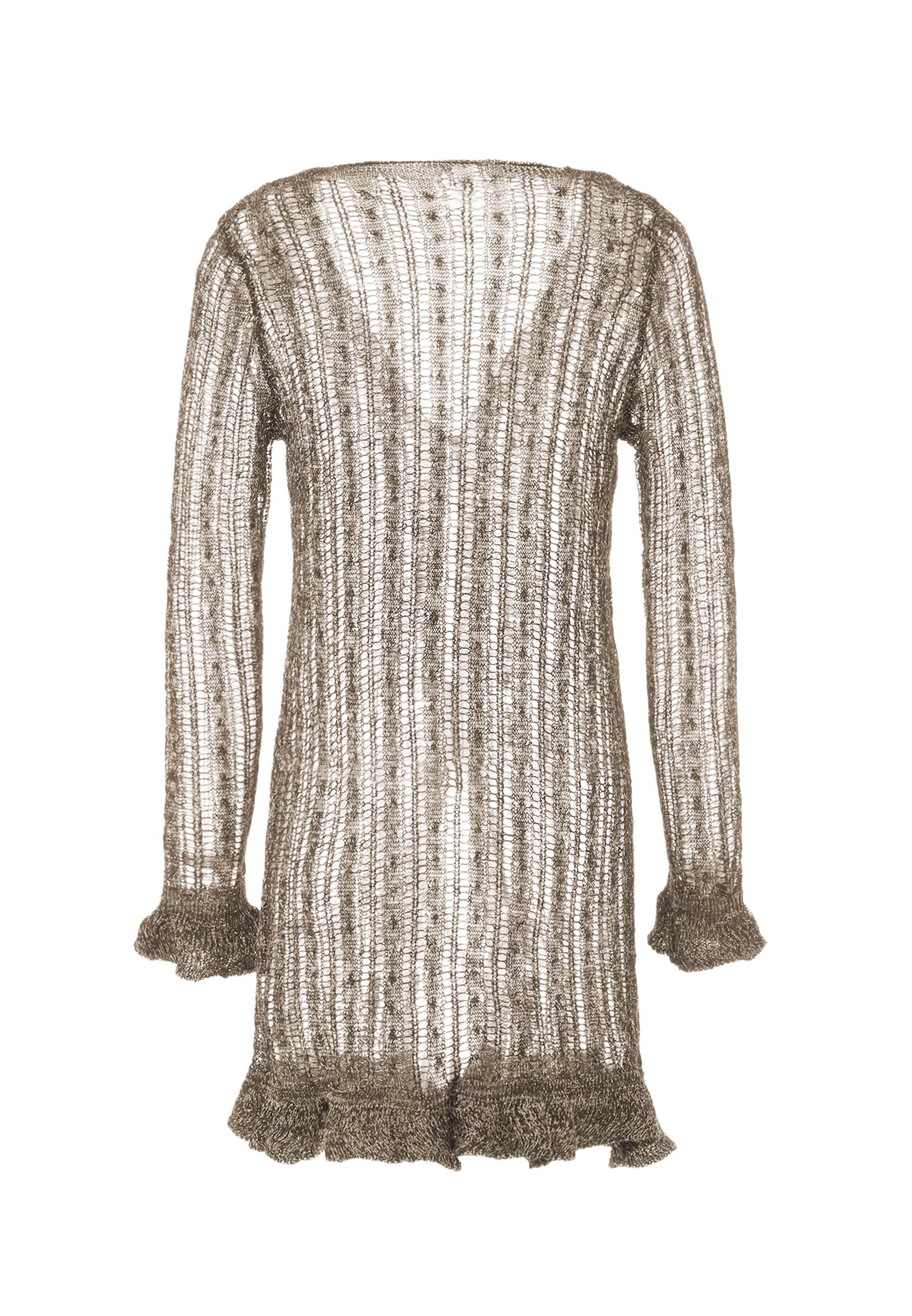 LEOMIA Strickjacke in Braun