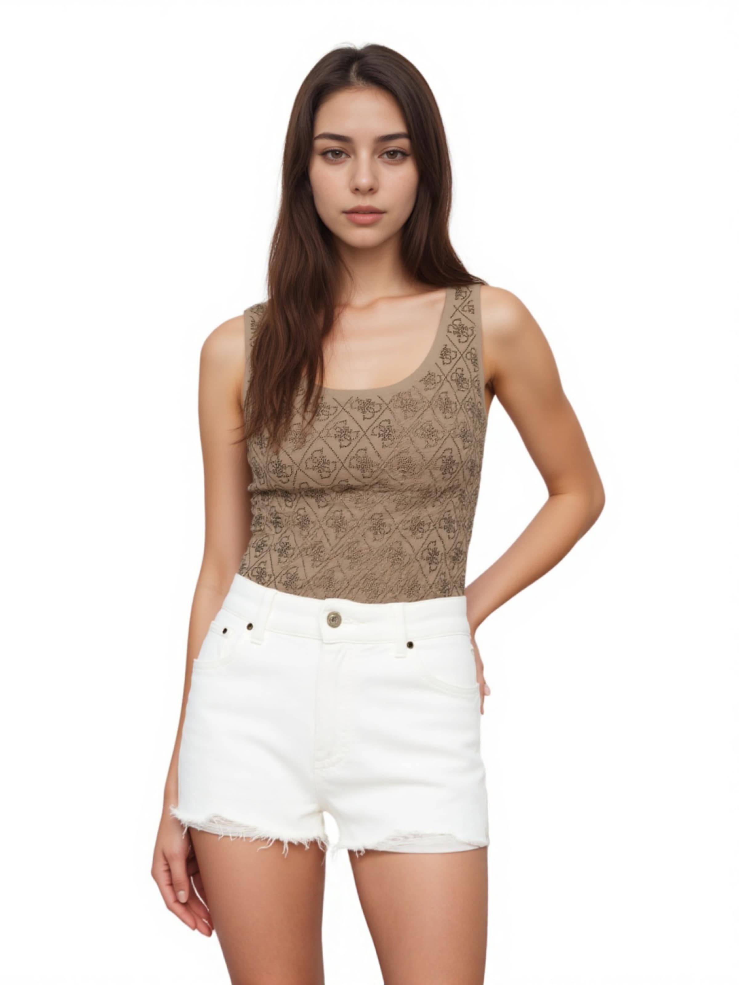 Haut GUESS en marron : devant