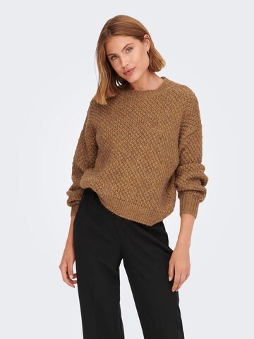 Pull-over 'Mella' ONLY en marron : devant