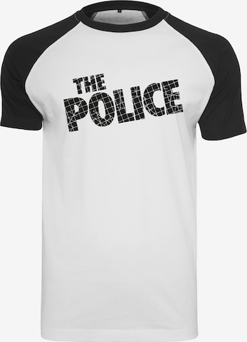 Merchcode T-Shirt 'The Police' in Weiß: predná strana