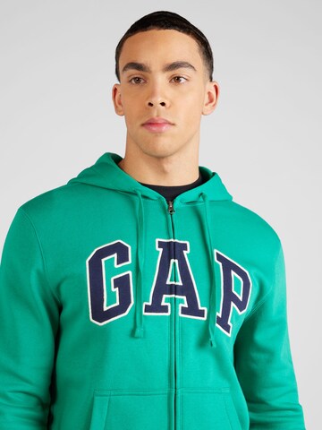 GAP - Sudadera con cremallera 'HERITAGE' en verde