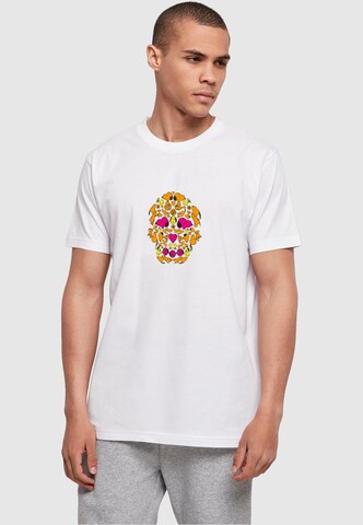 Merchcode Shirt 'Peanuts In The Head' in Weiß: Vorderseite