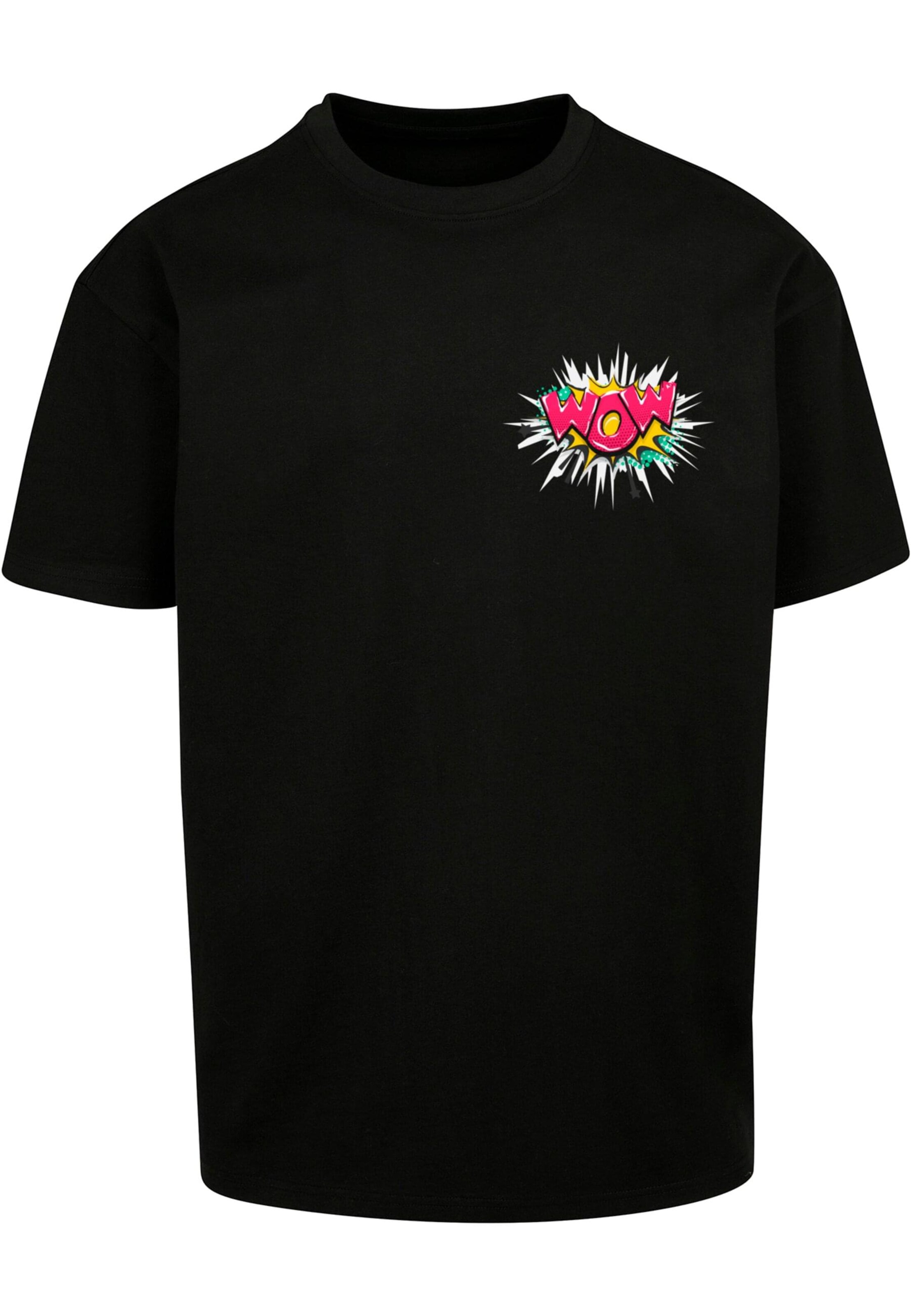 Merchcode Shirt 'WOW Comic' in Black: front