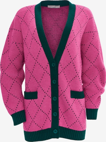 TOPTOP STUDIO Knit Cardigan in Pink: front