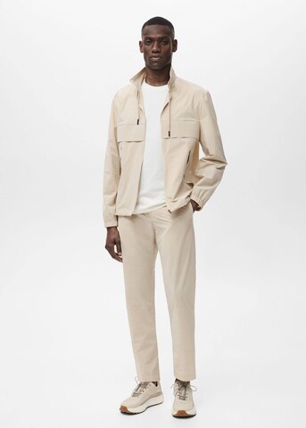 MANGO MAN Slim fit Chino Pants 'Lunar' in Beige