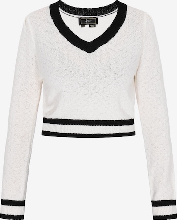 Pull-over faina en blanc : devant
