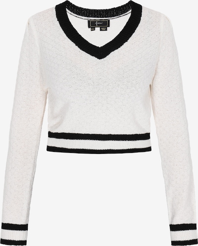 Megztinis iš faina, spalva – juoda / balkšva, Prekių apžvalga