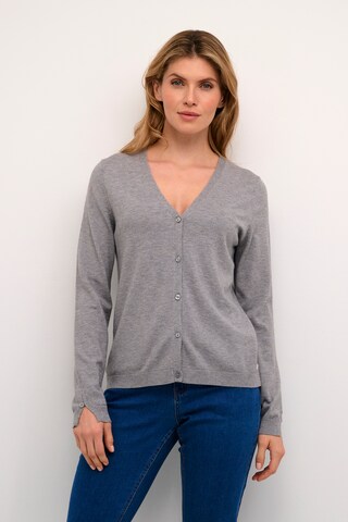 Cardigan 'Dela' Cream en gris : devant