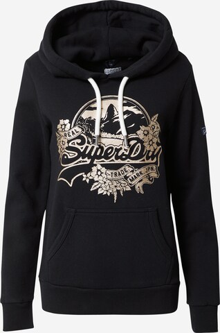 Superdry Sweatshirt in Black: front