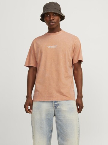 JACK & JONES Shirt 'JORVesterbro' in Orange: front