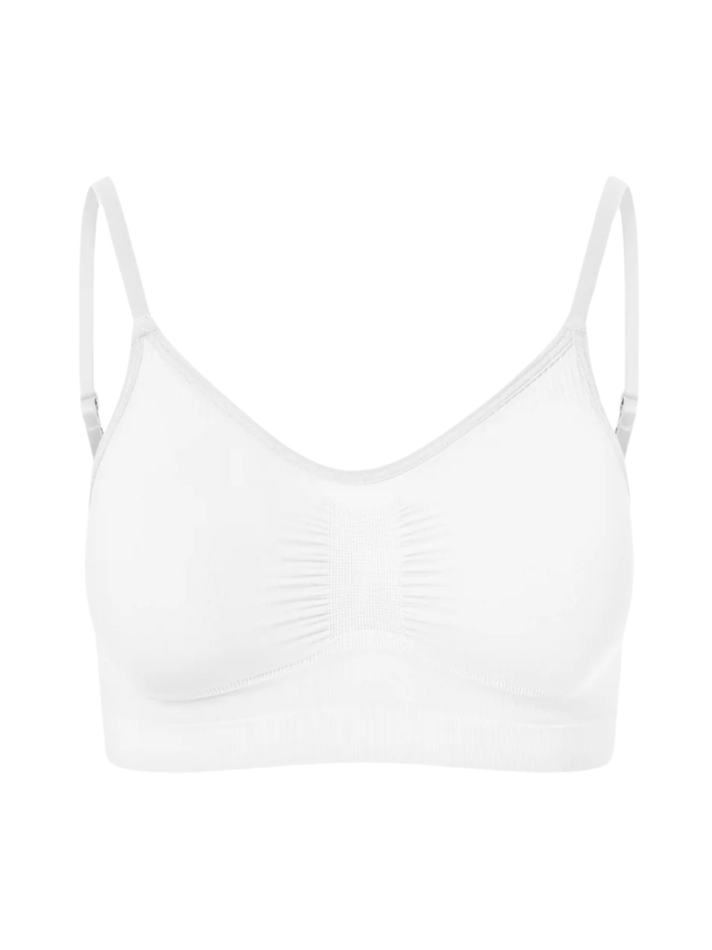 cfab by creamy fabrics Bralette Bra 'Comfort Bralette' in White: front