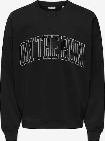 Felpa 'ONSTURNER' di Only & Sons in nero: frontale