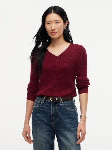 TOMMY HILFIGER Svetr – červená: přední strana