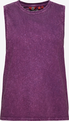 Superdry Sports Top 'Ranchero' in Purple: front