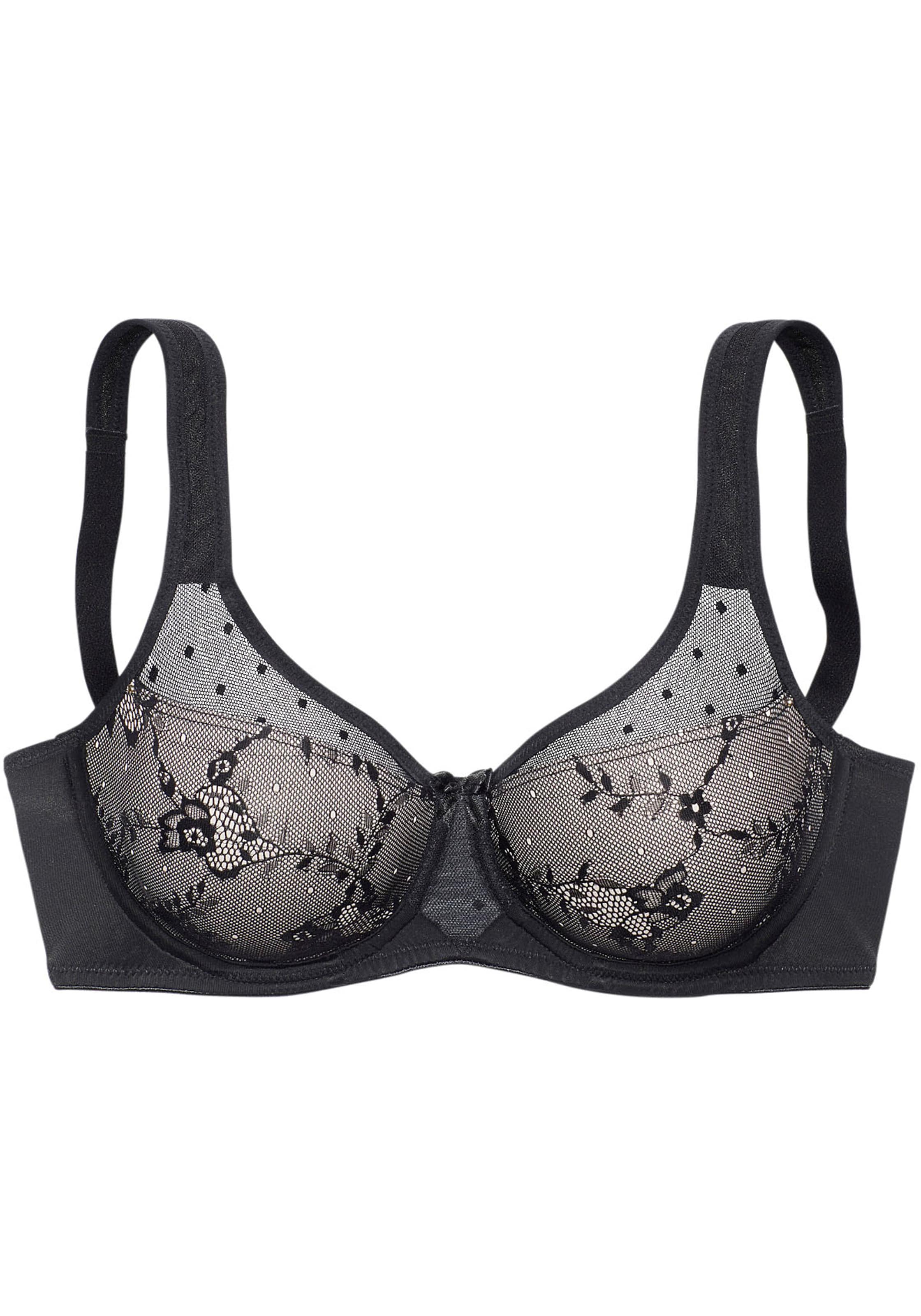 NUANCE Сутиен със смаляващ ефект Сутиен Minimizer в черно: отпред