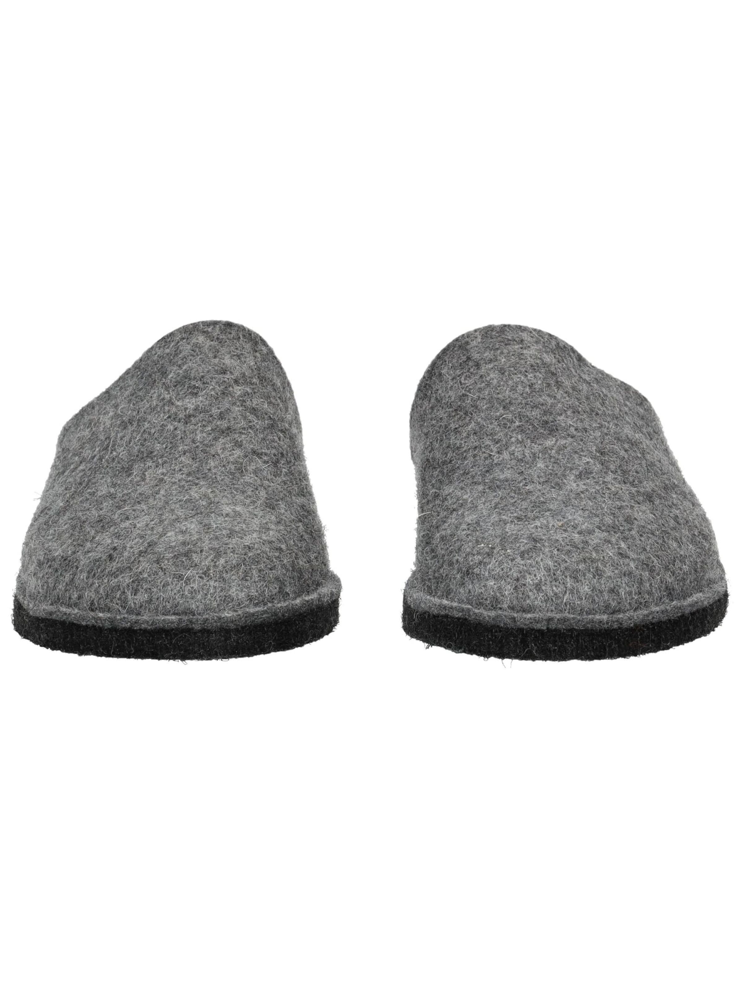 HAFLINGER Slippers 'Flair Soft' in Grey: front