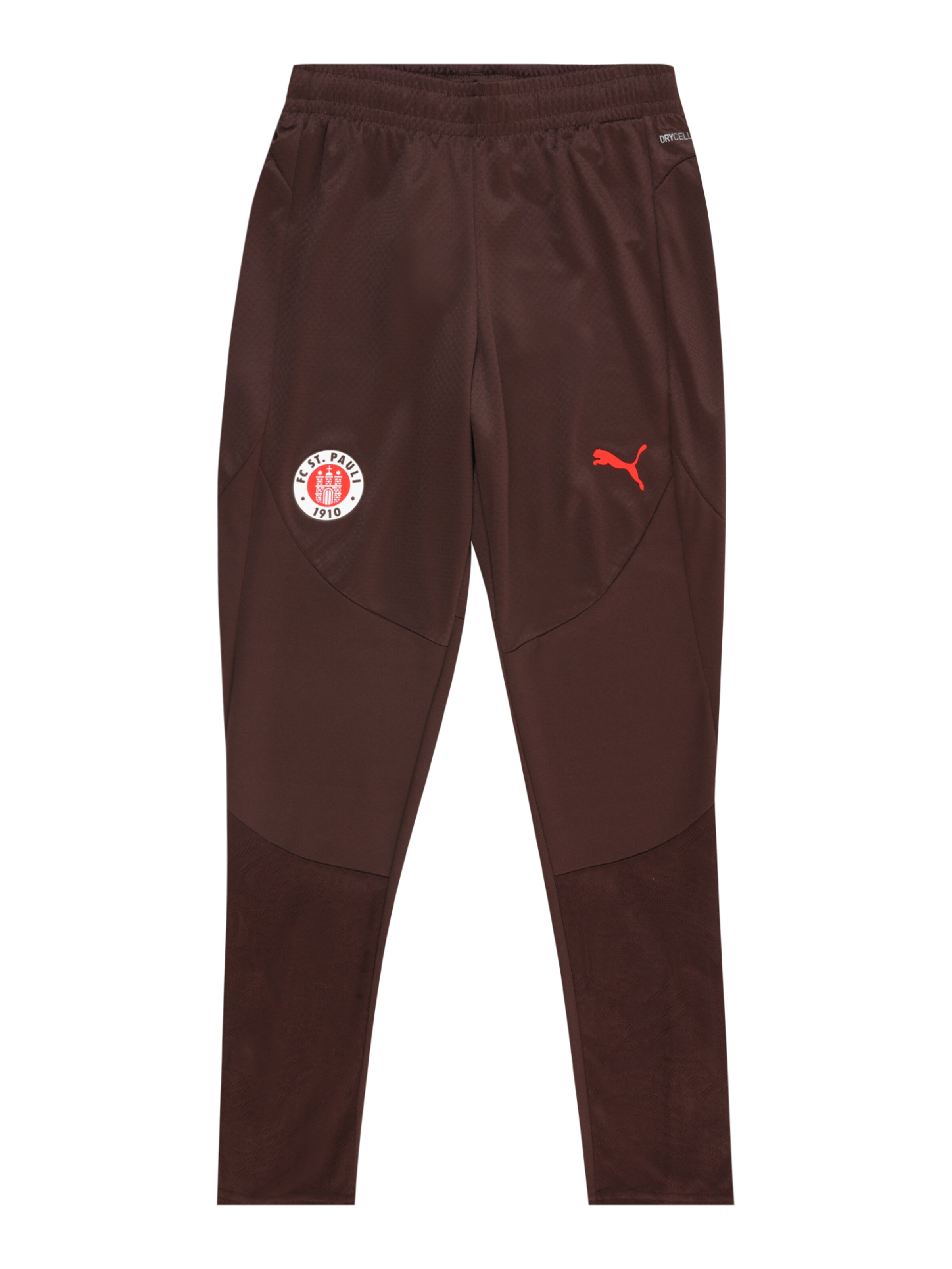 Tapered Pantaloni sport 'FC St. Pauli' de la PUMA pe maro: față