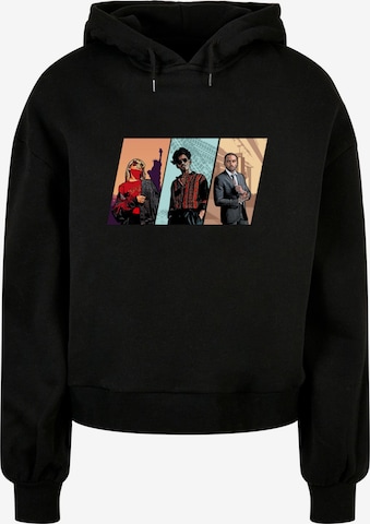 Merchcode Sweatshirt 'Grand Trio' in Zwart: voorkant
